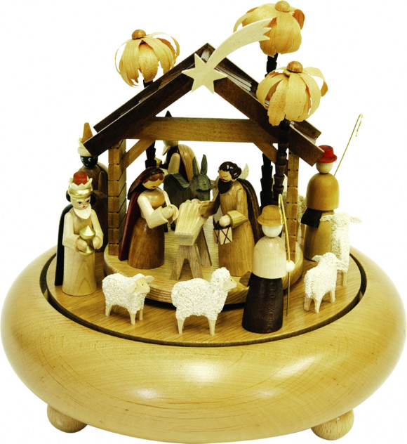 Spieldose mit Christi Geburt