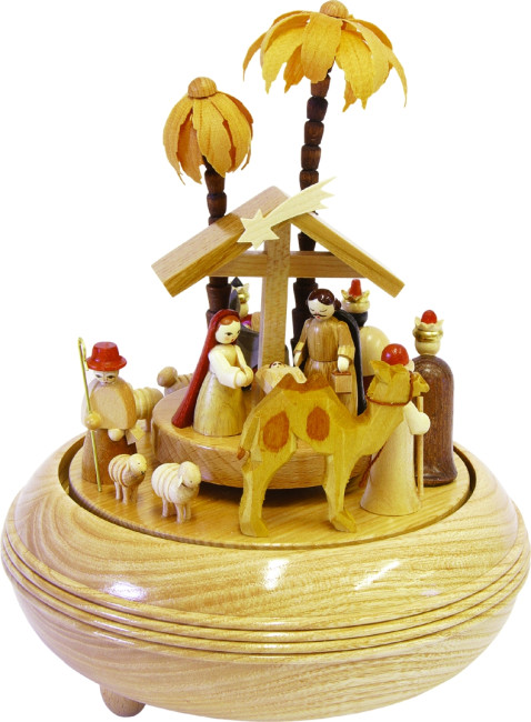 Spieldose Christi Geburt Naturfarbe
