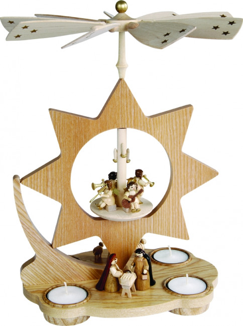 Teelichtpyramide Stern, Christi Geburt