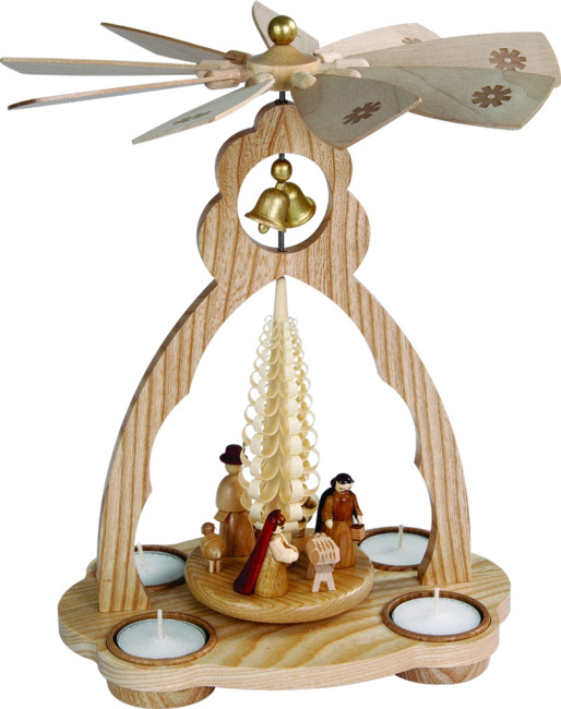 Glockenpyramide für Teelichte, Christi Geburt - Auslaufartikel