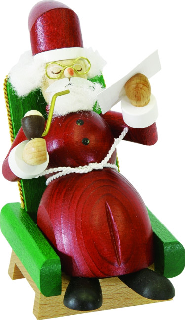 Räuchermännchen Weihnachtsmann im Sessel - Auslaufartikel