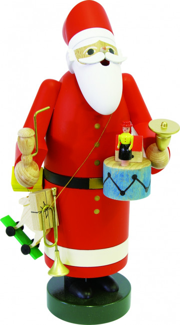 Räuchermännchen Weihnachtsmann mit Spielzeug