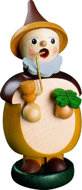 Räuchermännchen Waldwichtel mit Kleeblatt