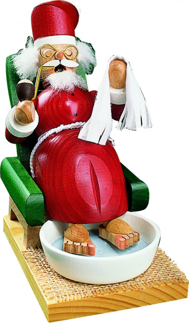 Räuchermännchen Weihnachtsmann mit Fußbad