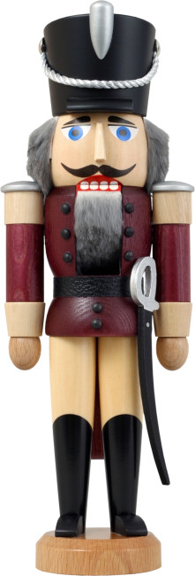 Nussknacker Husar Esche lasiert aubergine