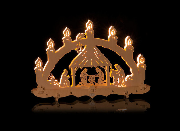 Lichterbogen Motiv Christi Geburt