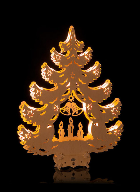 Lichterbaum Glocken mit Kerzen