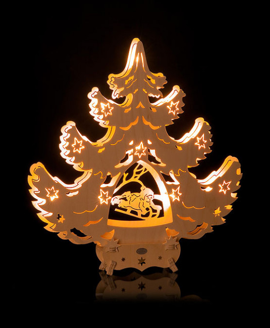Lichterbaum Schlittenfahrer