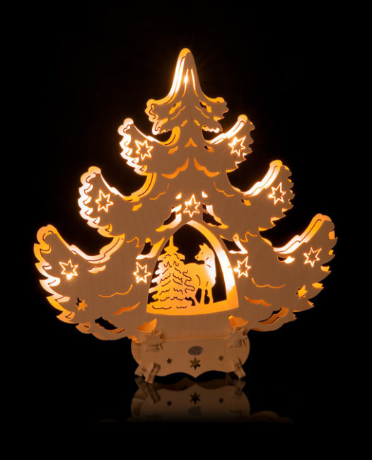 Lichterbaum Reh mit Fichte