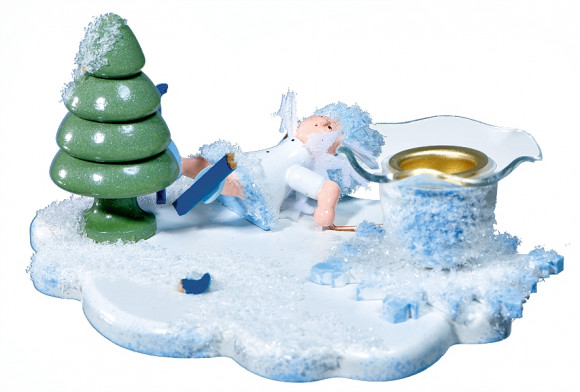 Kerzenhalter Schneeflöckchen mit Spitzensalat