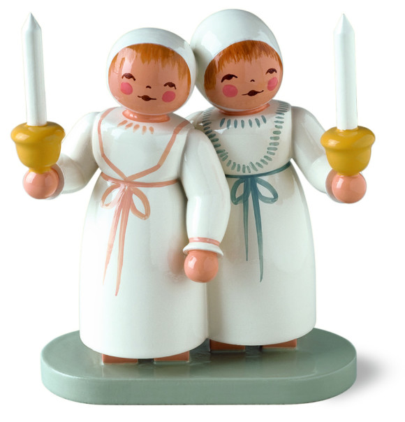 Zwillingspärchen im Taufkleid - Auslaufartikel