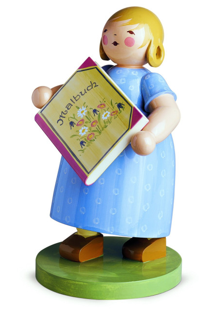 Mädchen mit Malbuch - Auslaufartikel