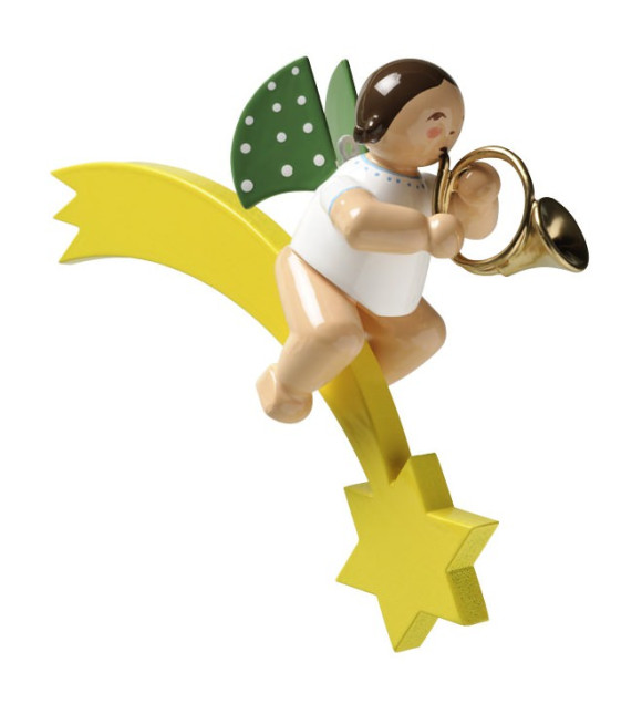 Engel mit Waldhorn auf Komet - Auslaufartikel