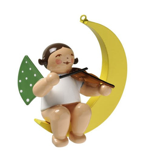 Engel mit Geige im Mond, klein