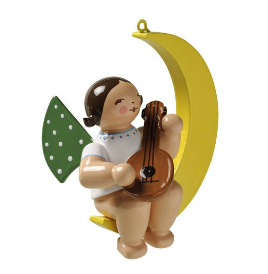 Engel mit Mandoline im Mond, klein