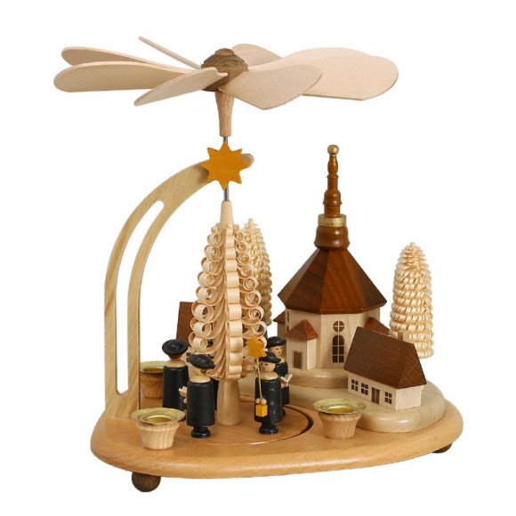 Tischpyramide Seiffener Dorf mit Kurrende