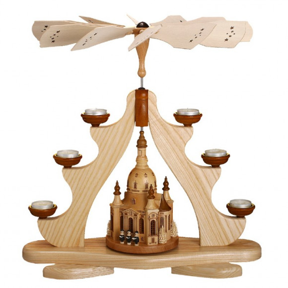 Teelichtpyramide mit Dresdener Frauenkirche