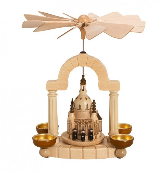 Teelichtpyramide natur Dresdener Frauenkirche