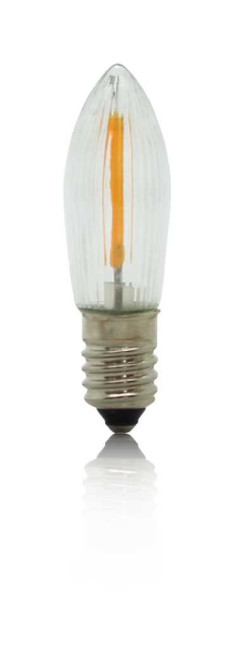 Filament LED-Topkerze Riffelkerze 10 - 55 V / 0,1 - 0,3 Watt E10