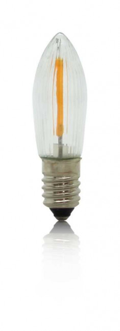 Filament LED-Topkerze Riffelkerze 10-55V 0,1 - 0,3 W E10