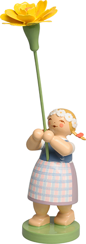 Blumenkind Mädchen mit Studentenblume