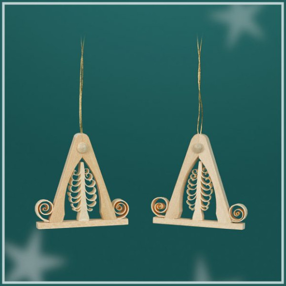 Baumbehang mit Bäumchen 4,5 cm, 2-teilig - Auslaufartikel