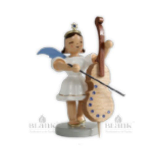 Kurzrockengel mit Violoncello mit Swarovski-Steinen - farbig