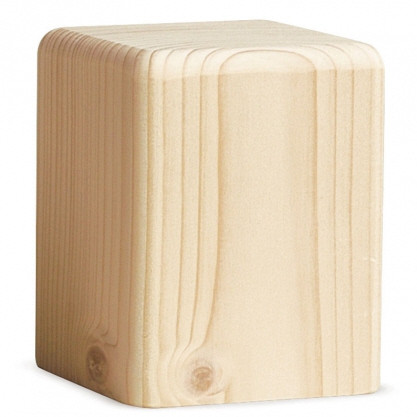 Holzklotz, natur, groß, Höhe 8 cm