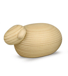 Große Weihnachtskrippe Lamm, natur, einzeln