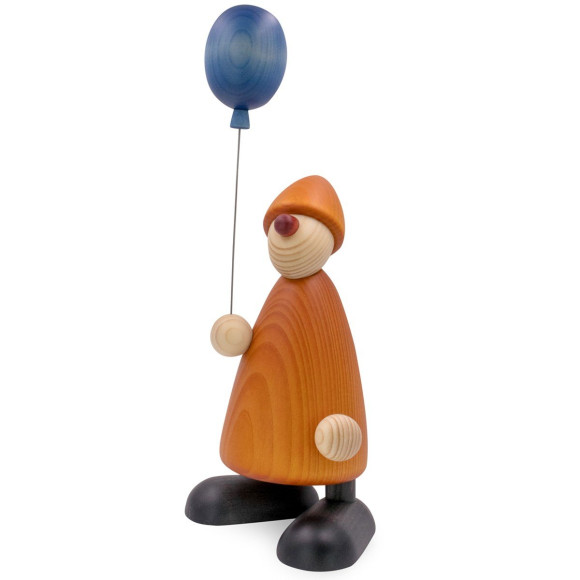 Gratulant Linus mit Luftballon, gelb, 17 cm