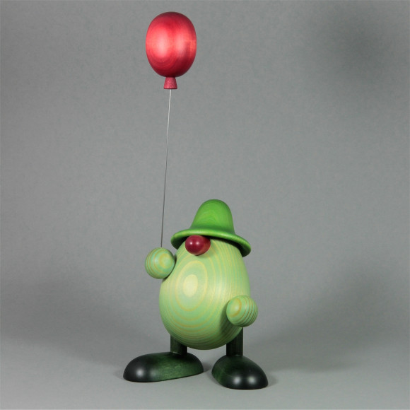 Grünes Männlein mit Luftballon