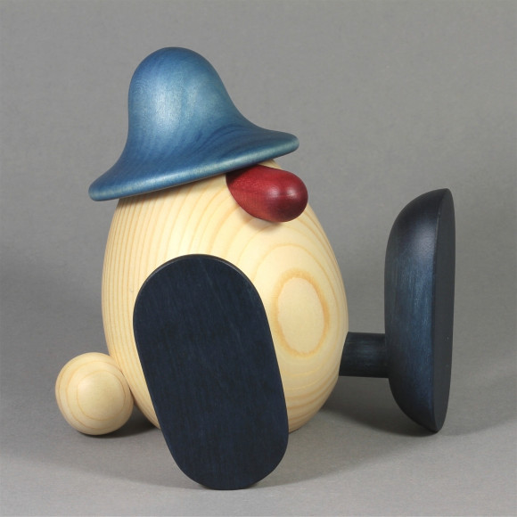 Eierkopf Erwin sitzend, blau