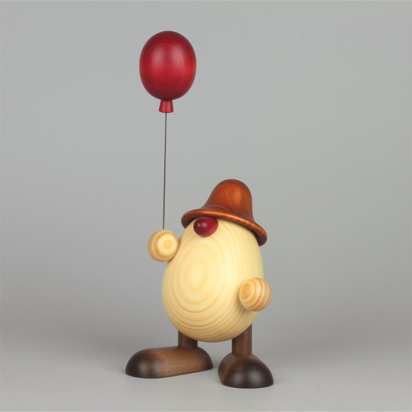 Eierkopf Vater Oskar mit Luftballon, groß, braun