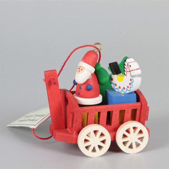 Baumbehang Heuwagen mit Weihnachtsmann