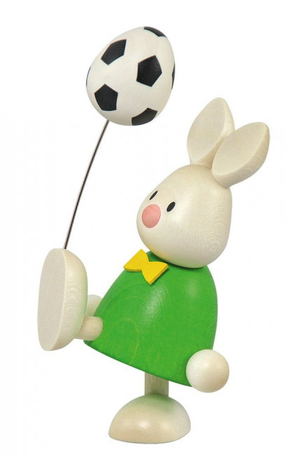 Osterhase Kaninchen Max mit Fußball