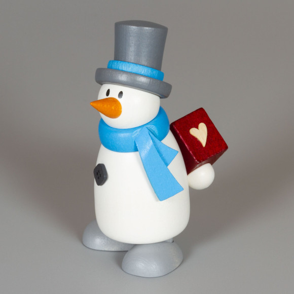 Hobler Schneemann Fritz mit Geschenk