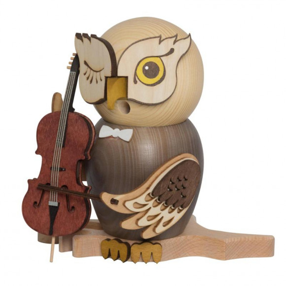 Räuchereule mit Cello