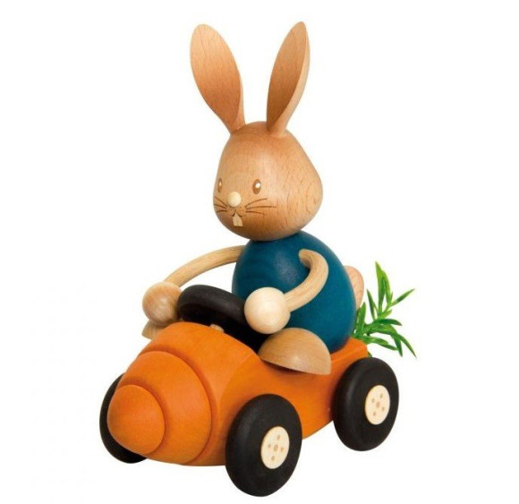 Hase Stupsi im Möhrenflitzer