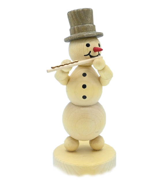 Schneemannmusikant mit Querflöte