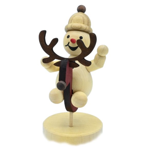 Schneemann Junior auf Schaukelelch