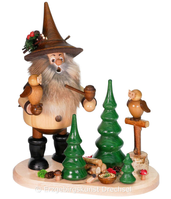 Räuchermann Waldwichtel Eulenfreund - 26 cm