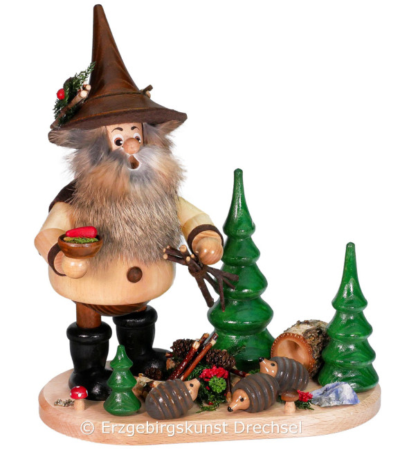 Räuchermann Waldwichtel Igelfreund - 26 cm