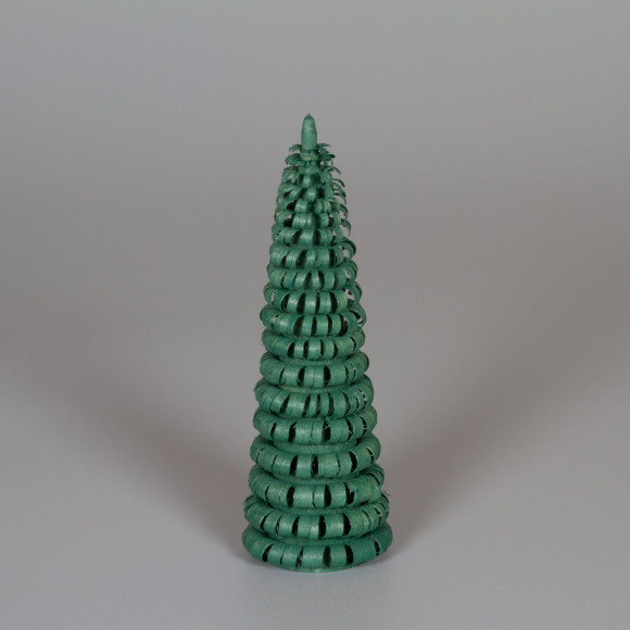 Erzgebirgischer Spanbaum Ringelbaum grün - 11 cm