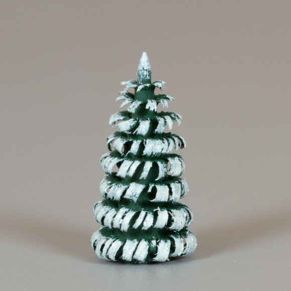 Erzgebirgischer Spanbaum Ringelbaum grün/weiß - 3 cm