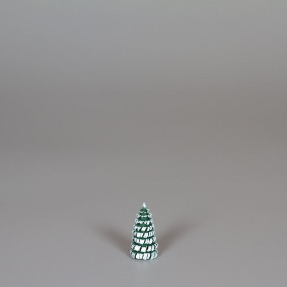 Erzgebirgischer Spanbaum Ringelbaum grün/weiß - 3 cm