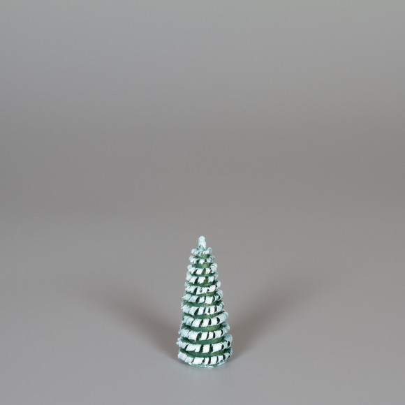 Erzgebirgischer Spanbaum Ringelbaum grün/weiß - 5 cm