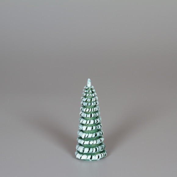 Erzgebirgischer Spanbaum Ringelbaum grün/weiß - 7 cm