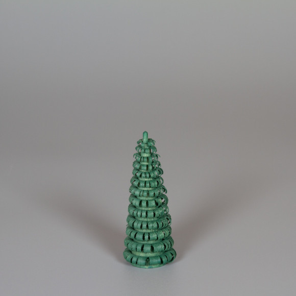 Erzgebirgischer Spanbaum Ringelbaum grün - 7 cm