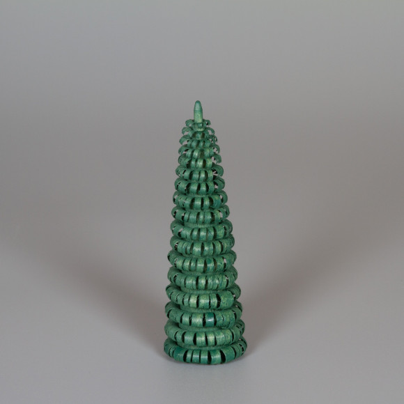 Erzgebirgischer Spanbaum Ringelbaum grün - 10 cm