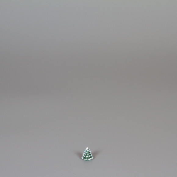 Erzgebirgischer Spanbaum Ringelbaum grün/weiß - 1 cm